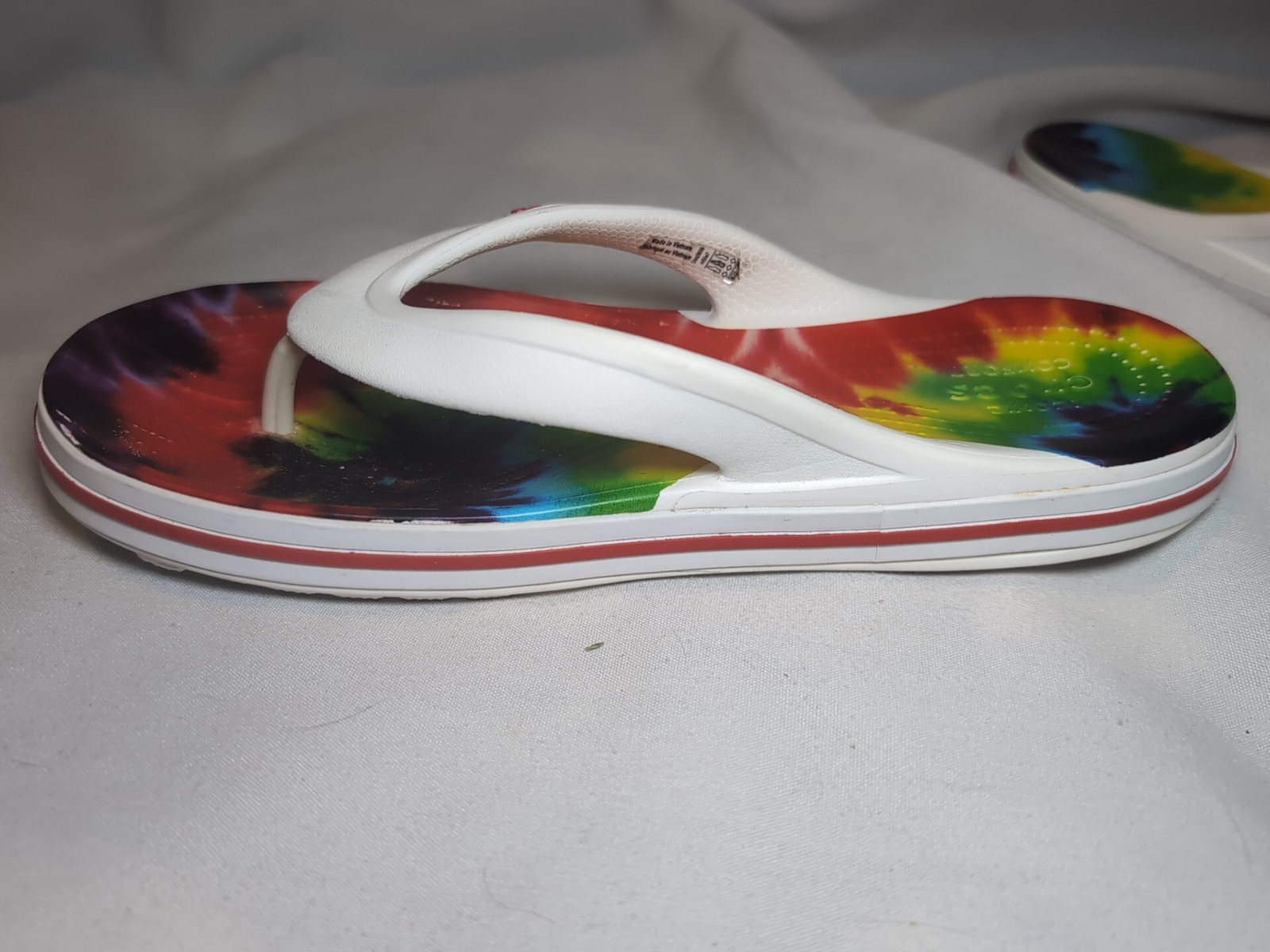 Crocs Bayaband Tie Dye Mania Flip Flops Shoe Thongs Women 7 Mens 5