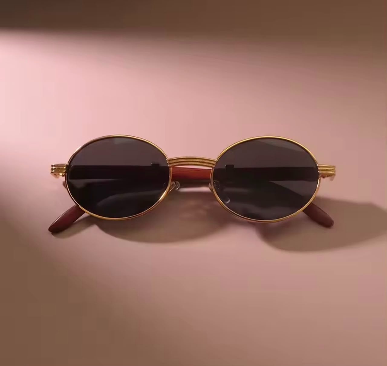 Vintage Oval Sunglasses Luxury Designer Round Sun Glasses Gradient Mirror