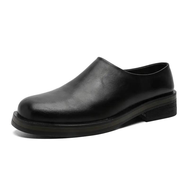 British Men’s Formal Business Party Shoes Round Toe Faux Leather Low Top Oxfords