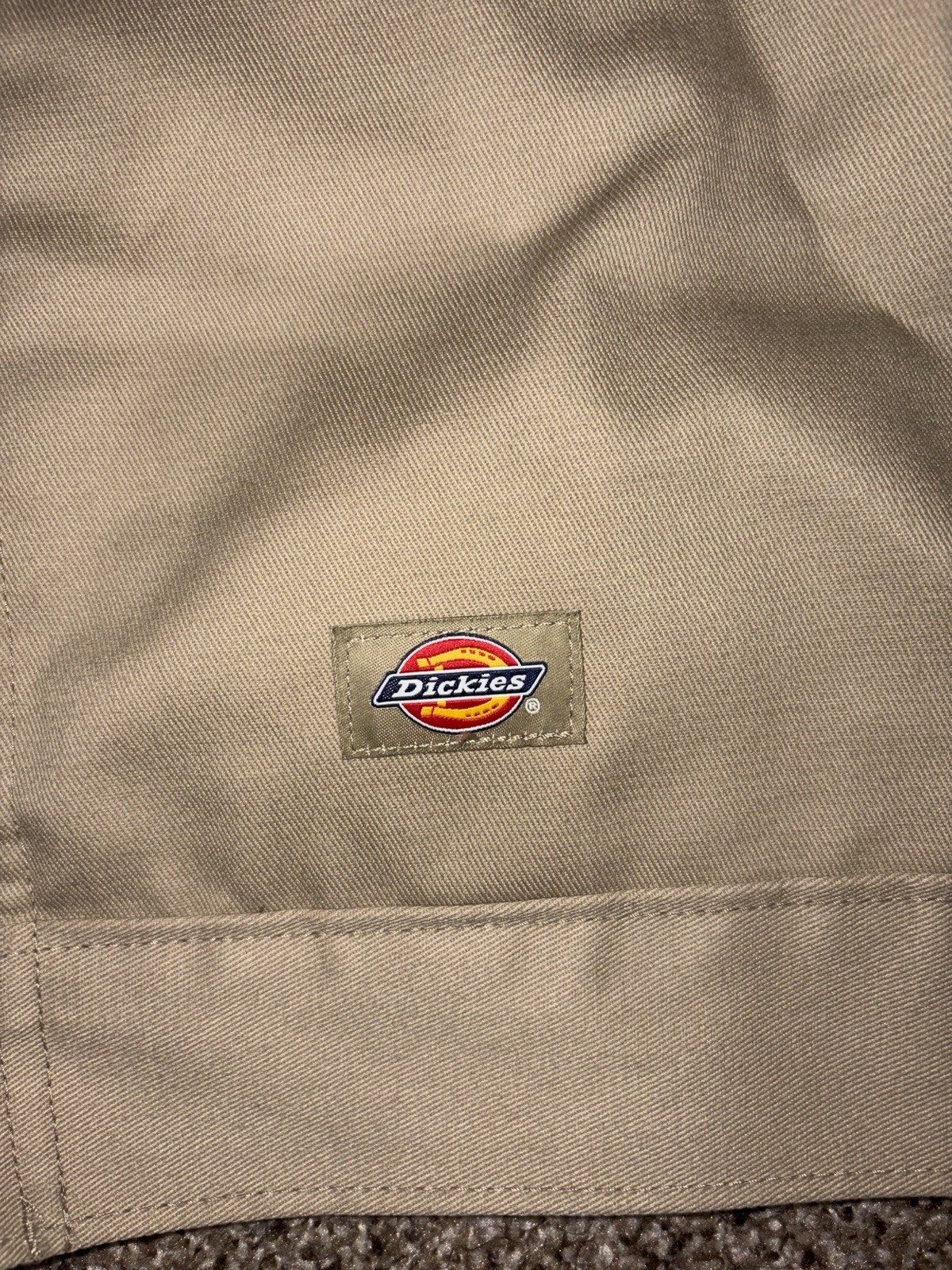 Dickies Men’s Beige Work Jacket Full Zip Quilted Lining Pockets 2XL