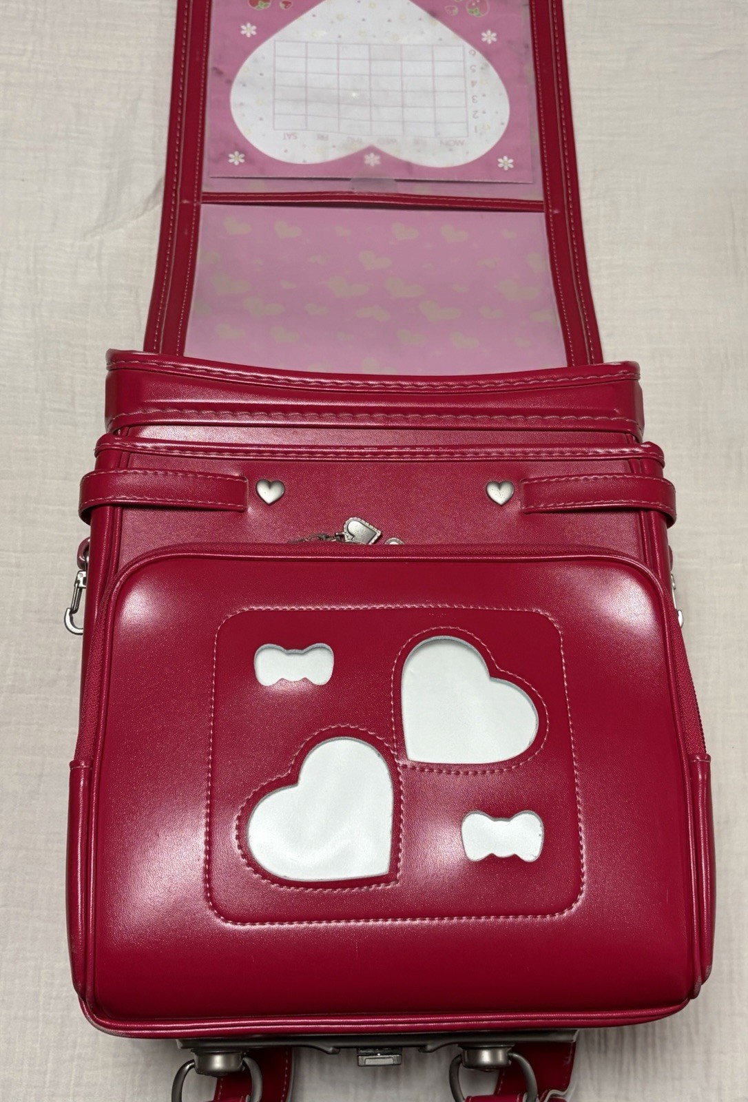 Randoseru Japan Fit-chan Red Synthetic Leather: School Bag Adult or Kids
