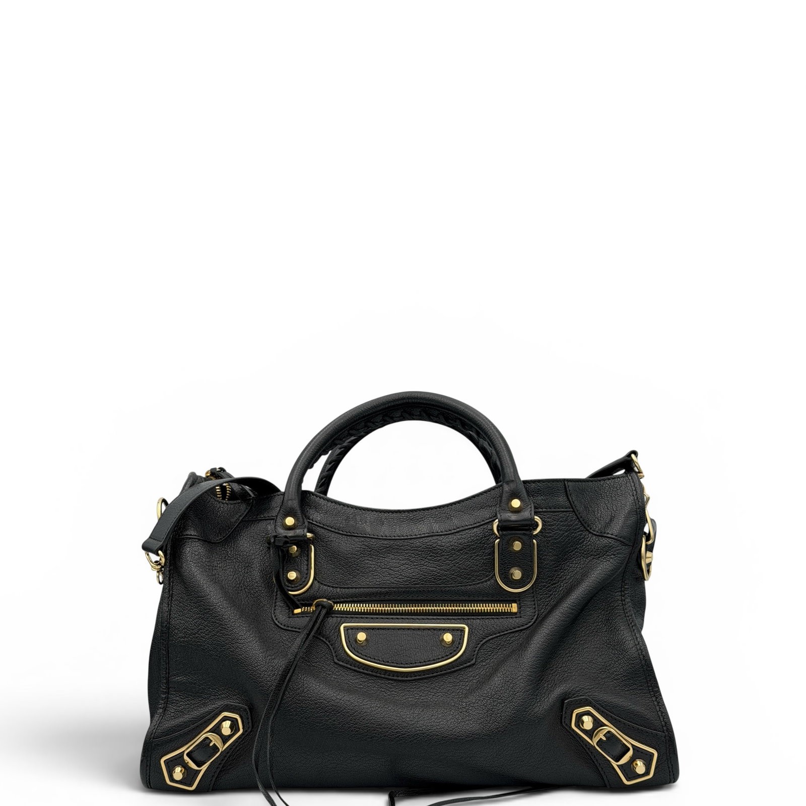 Balenciaga Studded Medium Classic Metallic Edge City Bag Calfskin (lb062526a1)