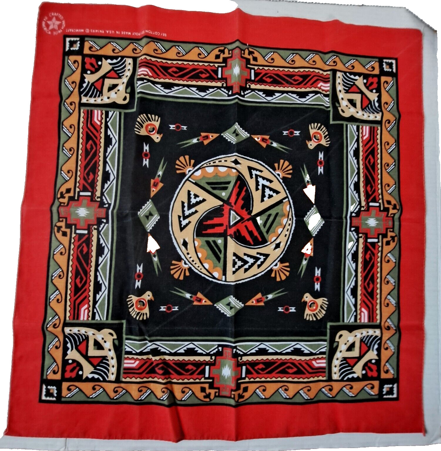 VTG Wamcraft Southwestern Native American 21″ X 22″ Bandana
