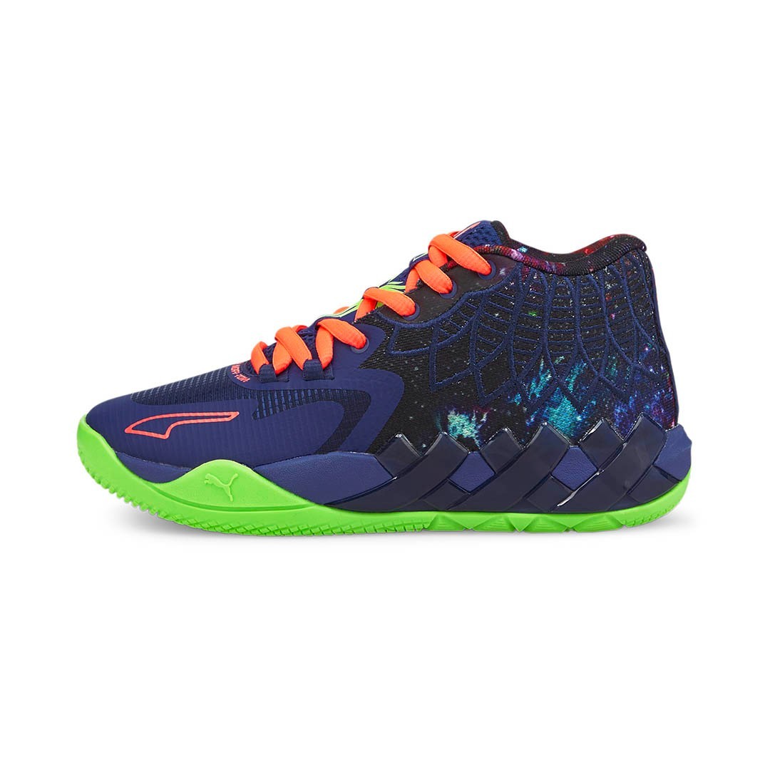 Puma MB.01 US 14 Men’s Blue Green Galaxy Basketball LaMelo Ball 376677 07 NIB