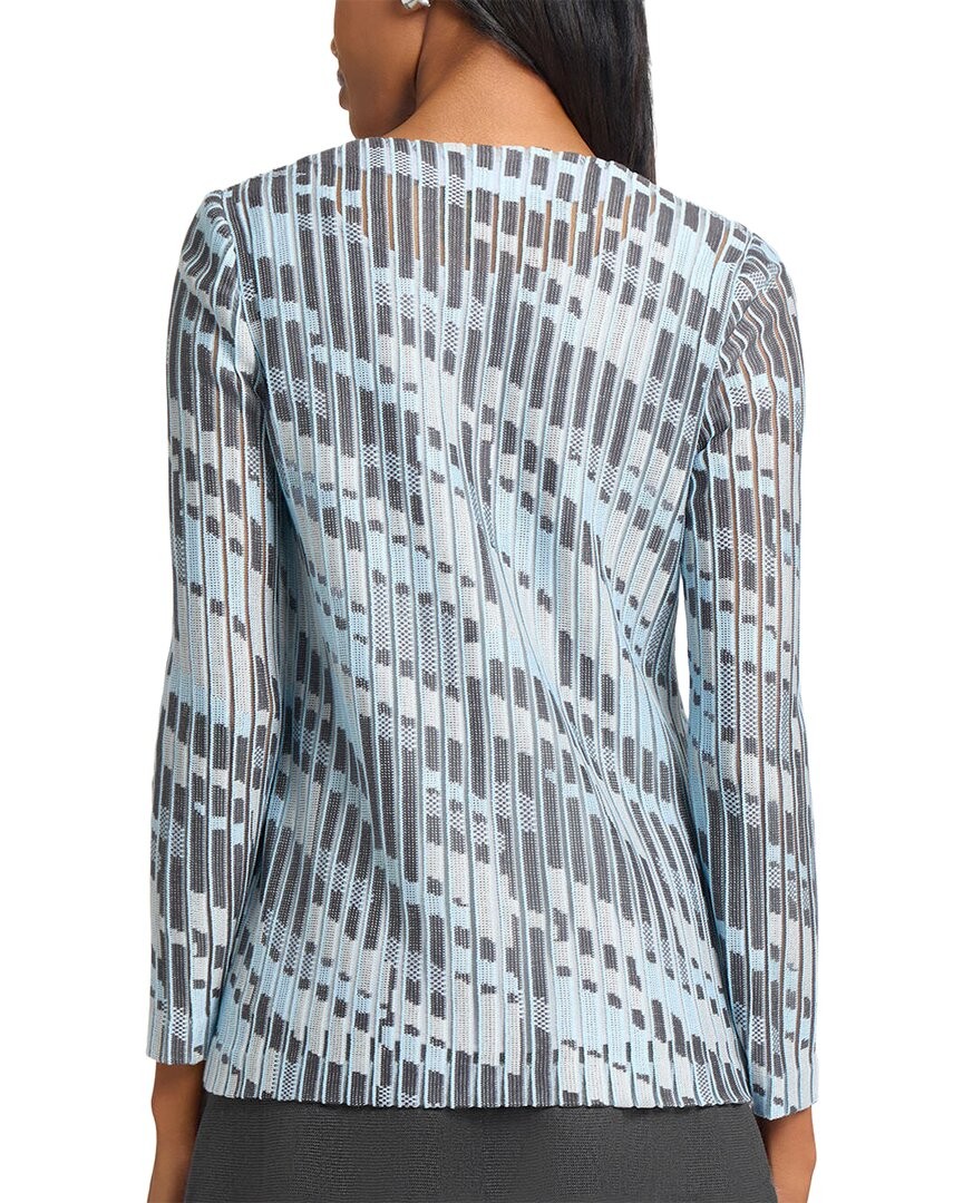 Ming Wang Heritage Fit Burnout Jacquard Knit Jacket Women’s