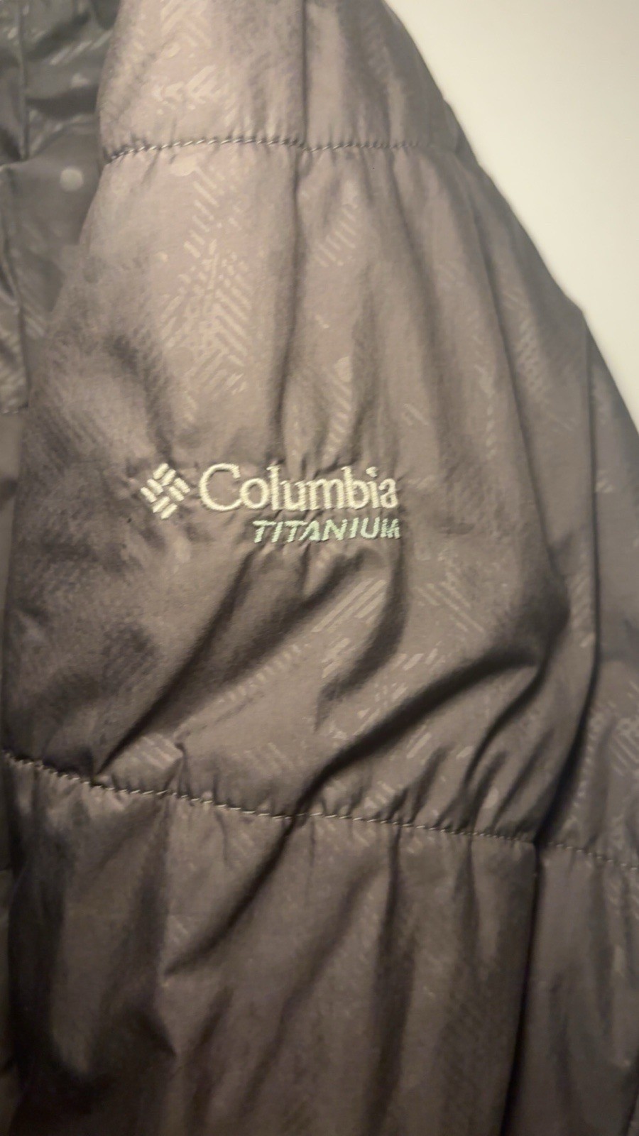 Columbia Titanium Black Puffer Jacket Insulated Full Zip Quilted Size women’s M