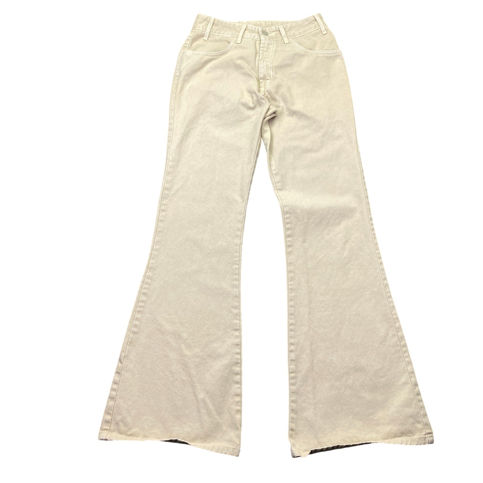 Vintage Bongo Gene Montesano Tan Khaki Flare Bell Bottom Pants Sz 5 USA Western