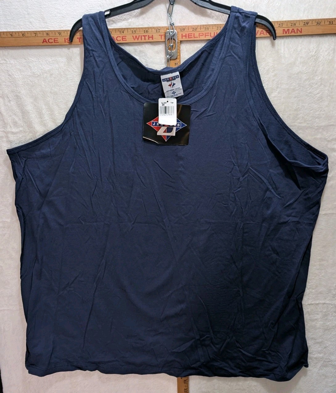 Vintage 90s Jerzees Activewear Navy Tank Top 3XL Heavyweight USA Made