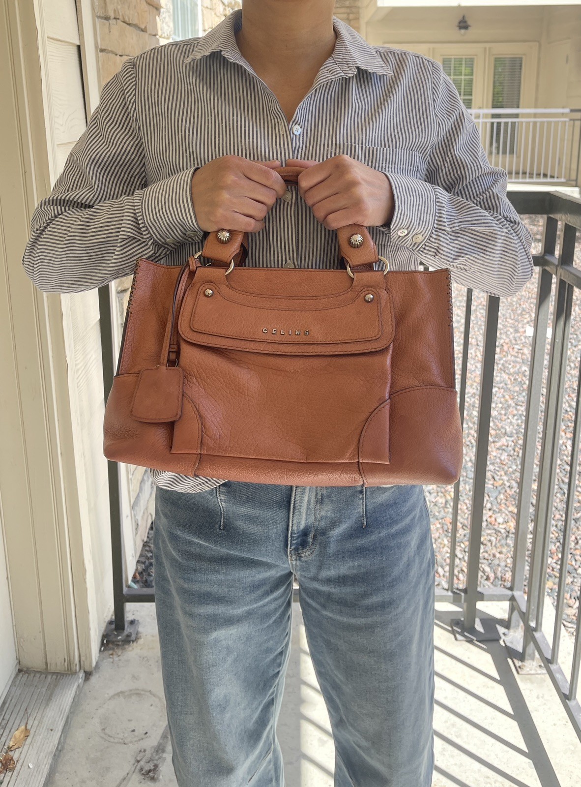 CELINE Boogie Bag Brown Leather Handbag