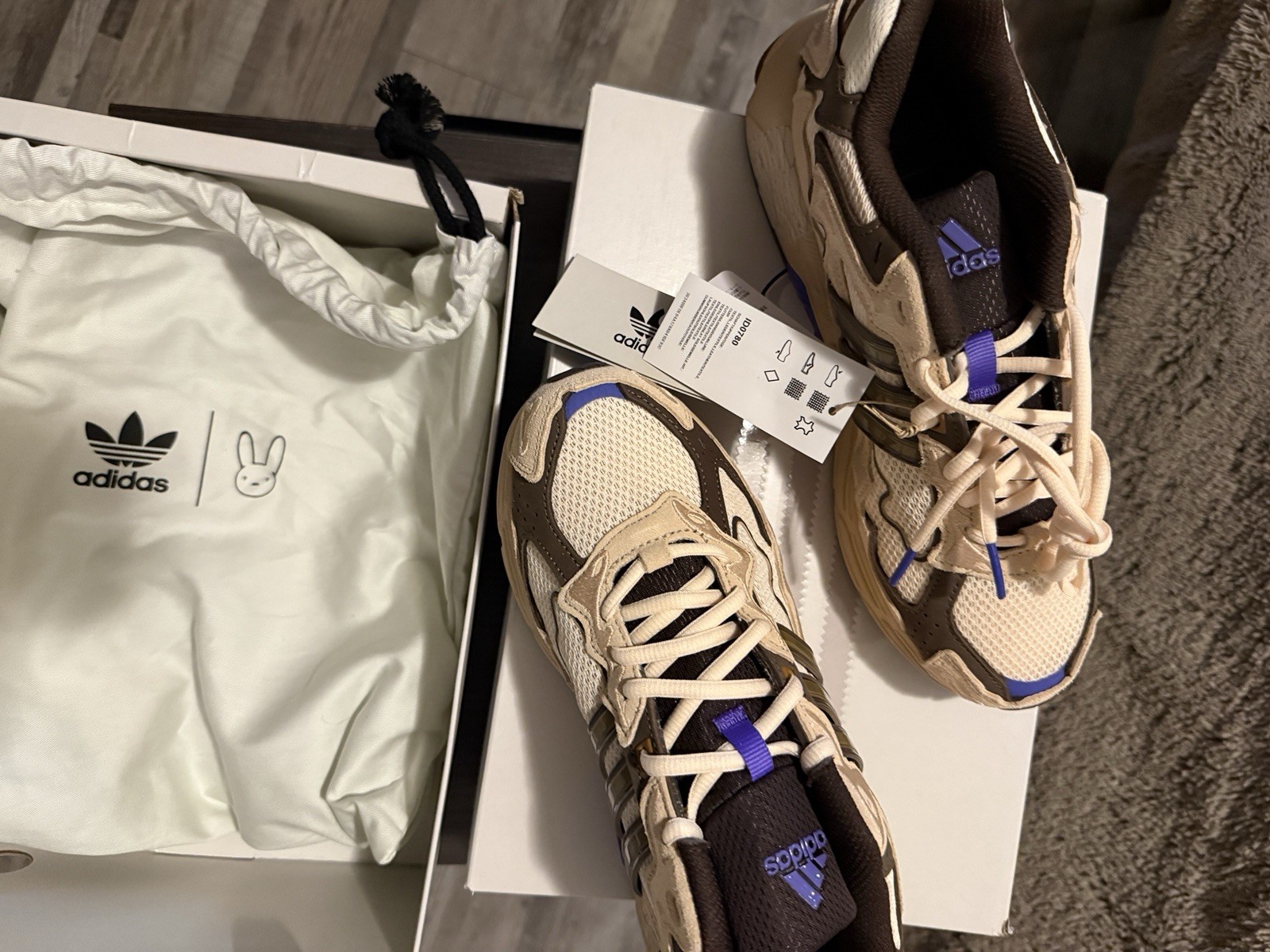 adidas Bad Bunny Response CL Paso Fino Sneaker Beige/Brown/Purple ID0780