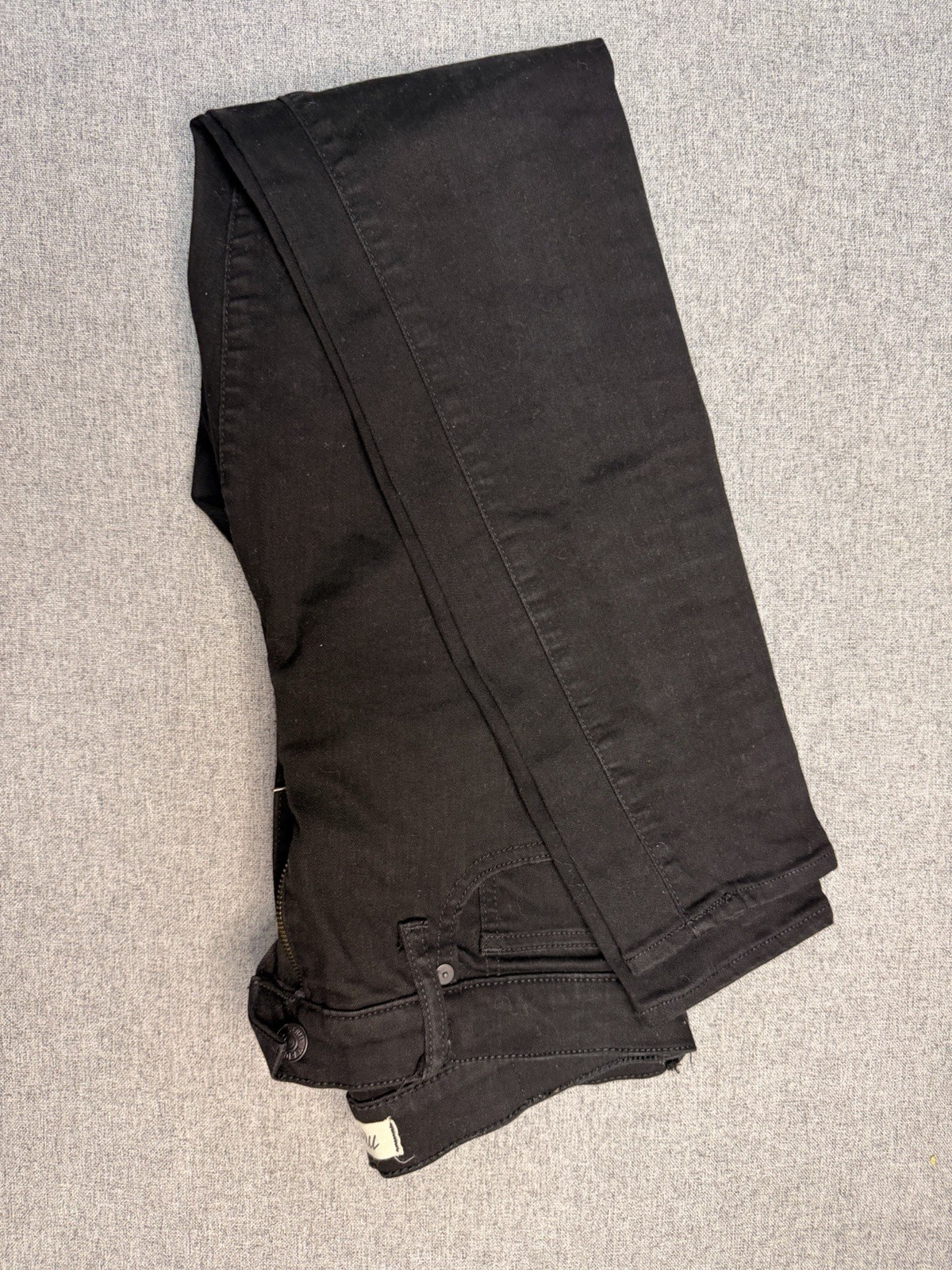 Madewell Womens Size 26 Roadtripper Jeans Black Five Pocket Mid Rise Skinny Leg