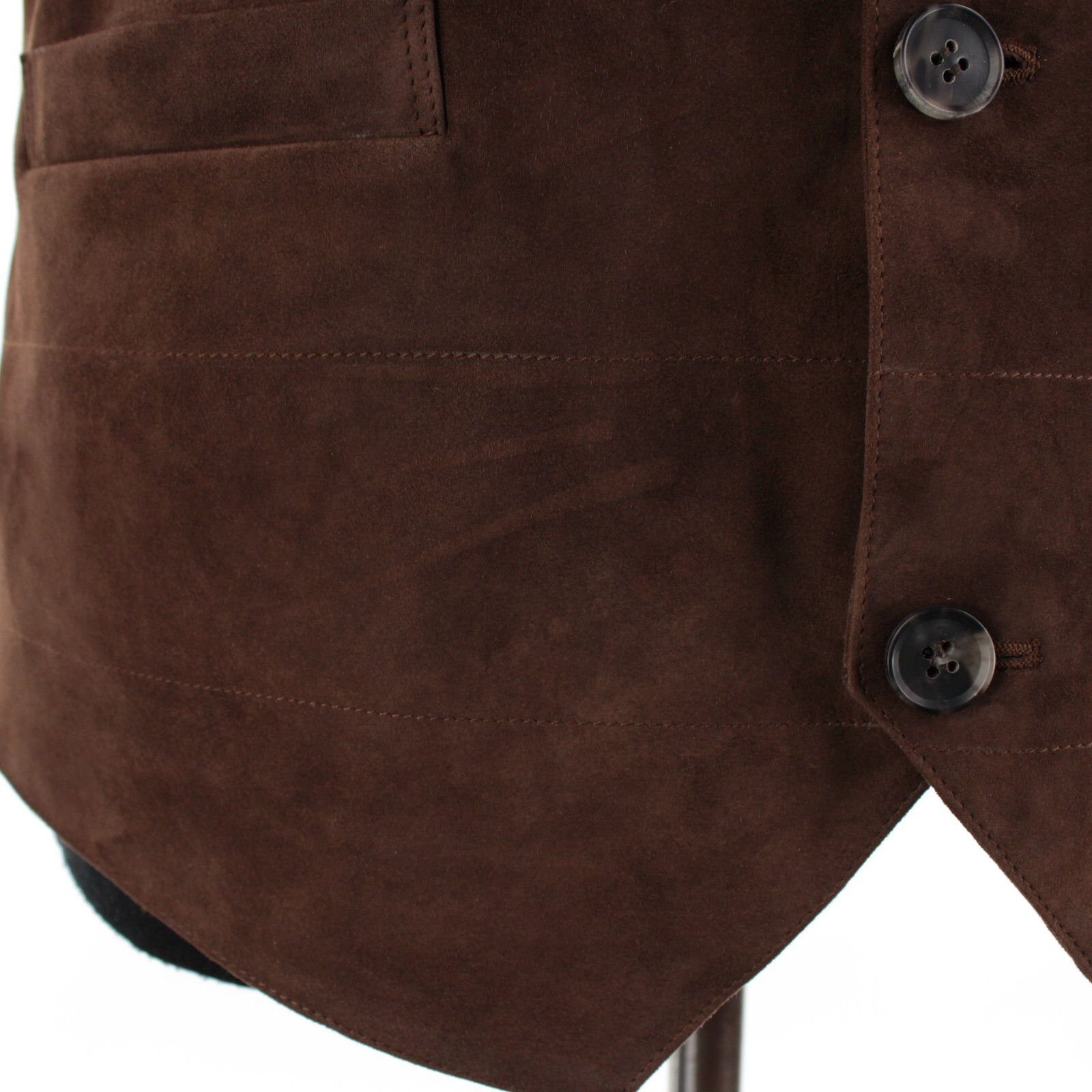 Rifugio NWD Vest / Bodywarmer Size 50 (Medium US) In Brown Suede Handmade