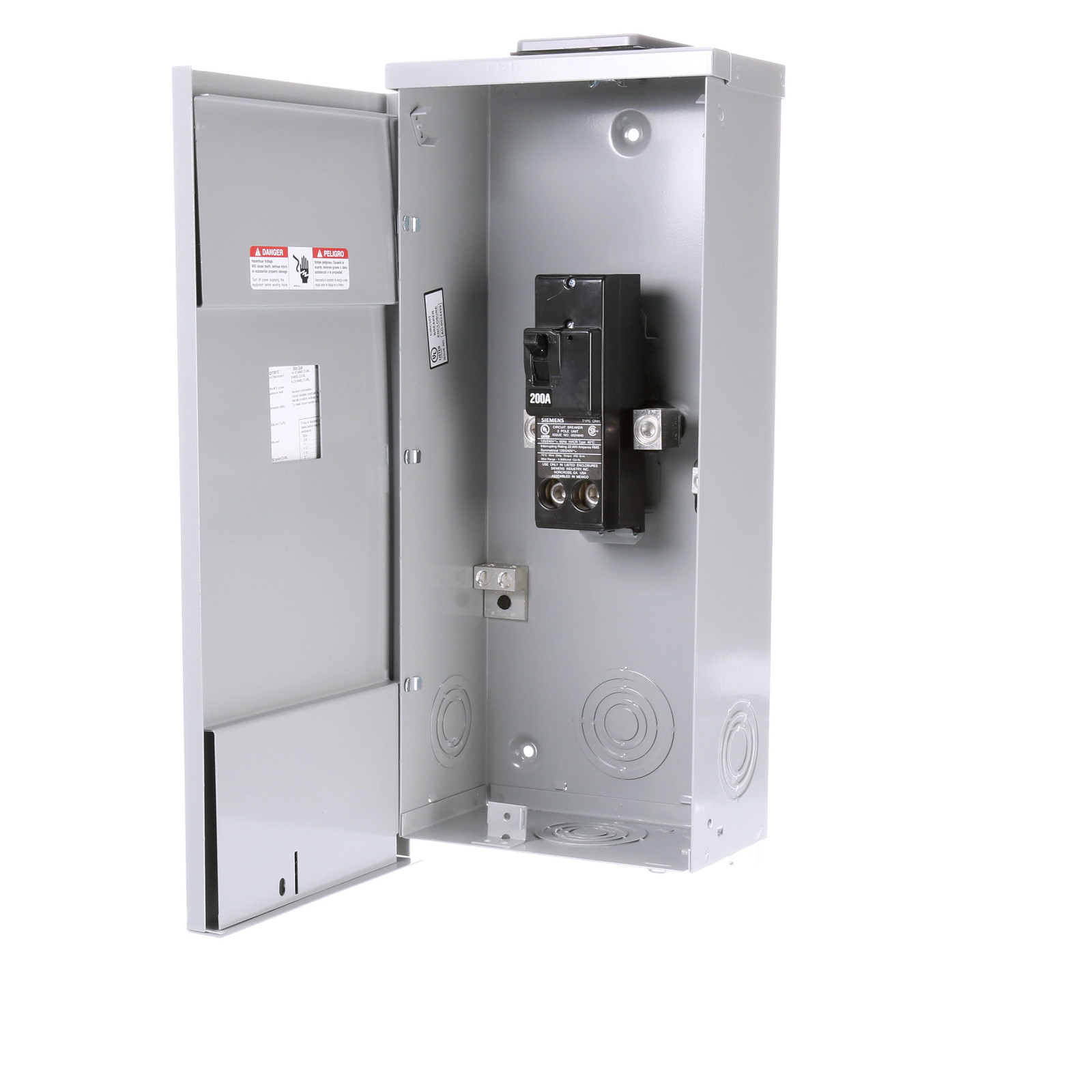 Siemens EQ 200 -Amp 2 -Spaces 2 -Circuit Outdoor Main Breaker Load Center|13282