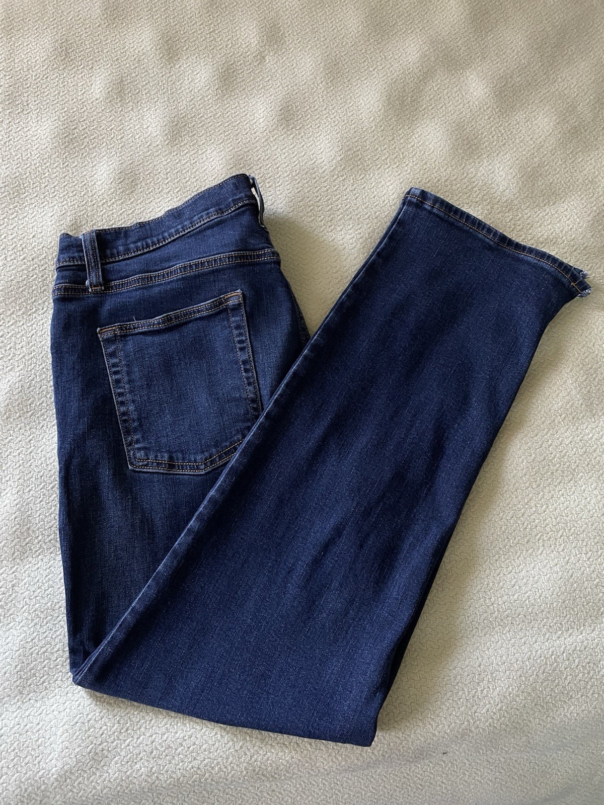 Goodfellow & Co Men’s Slim Straight Fit Dark Wash Blue Denim Jeans Stretch