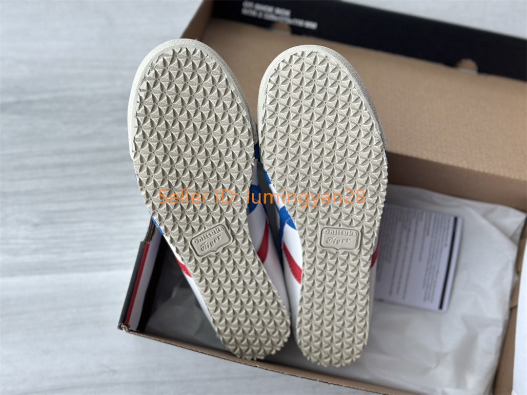 2026 NEW! Onitsuka Tiger MEXICO 66 White Blue Red DL408-0146 for Mens Womens
