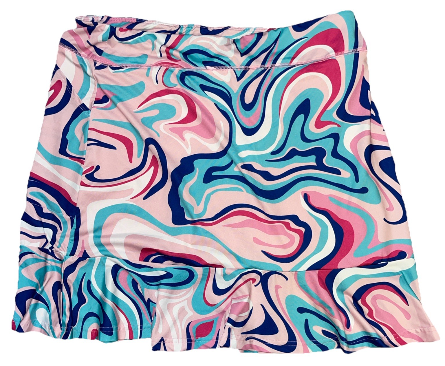 Ana Clare Active Multicolor Ruffle Skort Golf Tennis Size L EUC💚