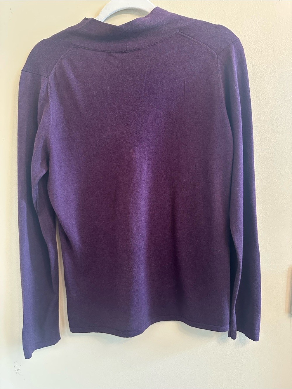 Banana Republic Purple Knot Front Long Sleeve Lightweight Sweater Size Medium