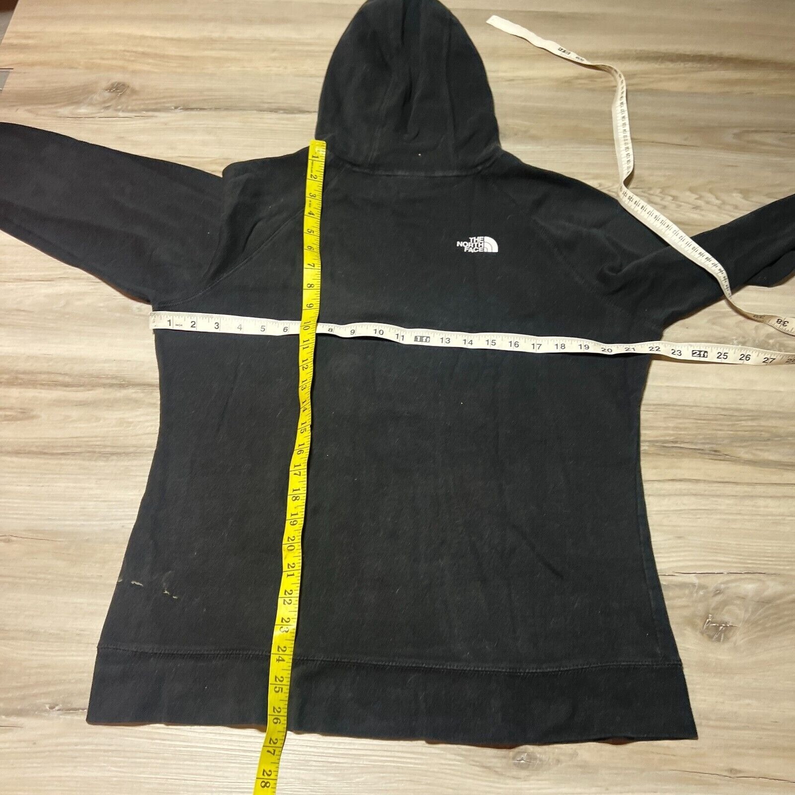 The North Face Hoodie Womens Extra Large New York City Black Travel Retro