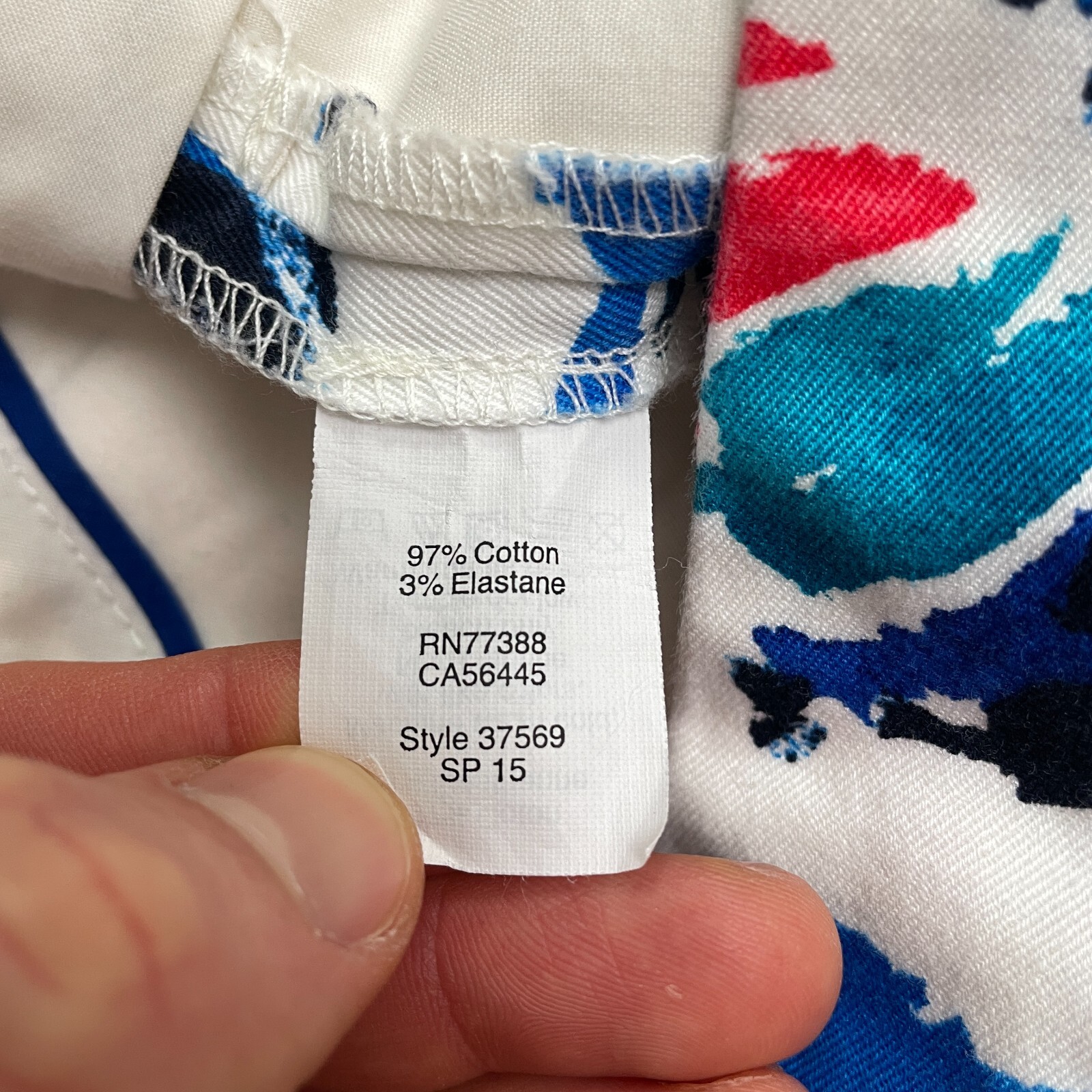 J.Crew Stretch Bermuda Casual Shorts Womens 00 White Floral Mid Rise Cotton 3″