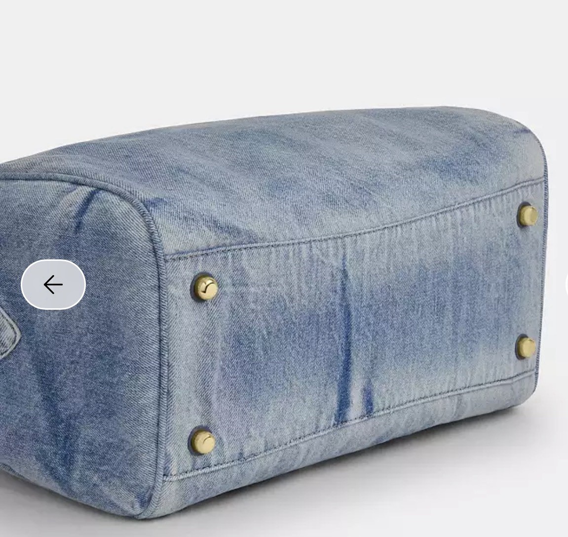 NWT COACH Rowan Large Satchel Bag In Loved Denim With Charms CDY75 Light Indigo