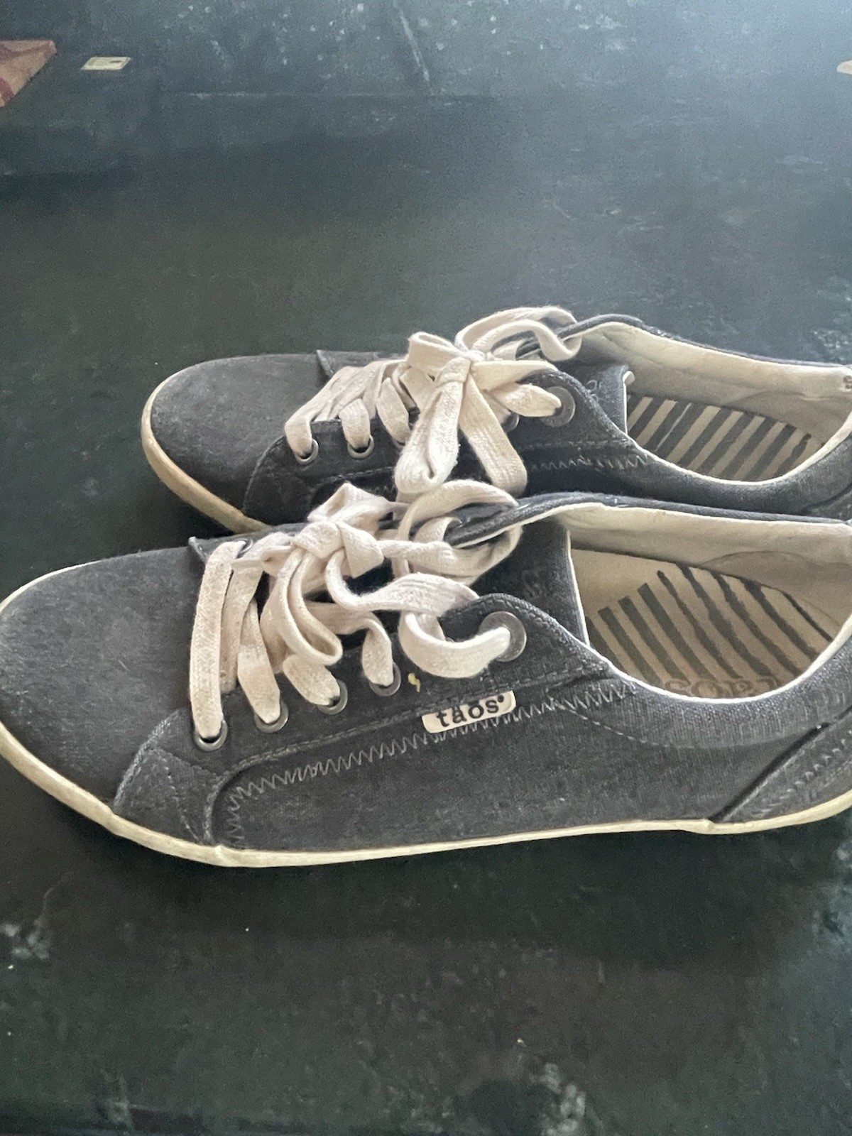 Taos Star women’s Blue/grey Canvas Lace-Up Sneakers Round Toe US 8.5 STA-12844