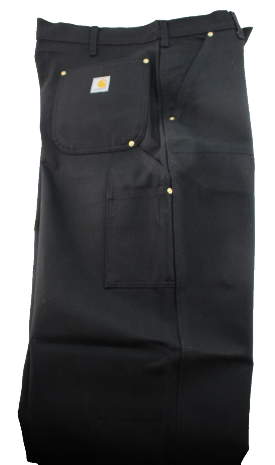 NWT CARHARTT Men’s Size 44 x 34 Loose Fit Double Knee Black Firm Duck Work Pants