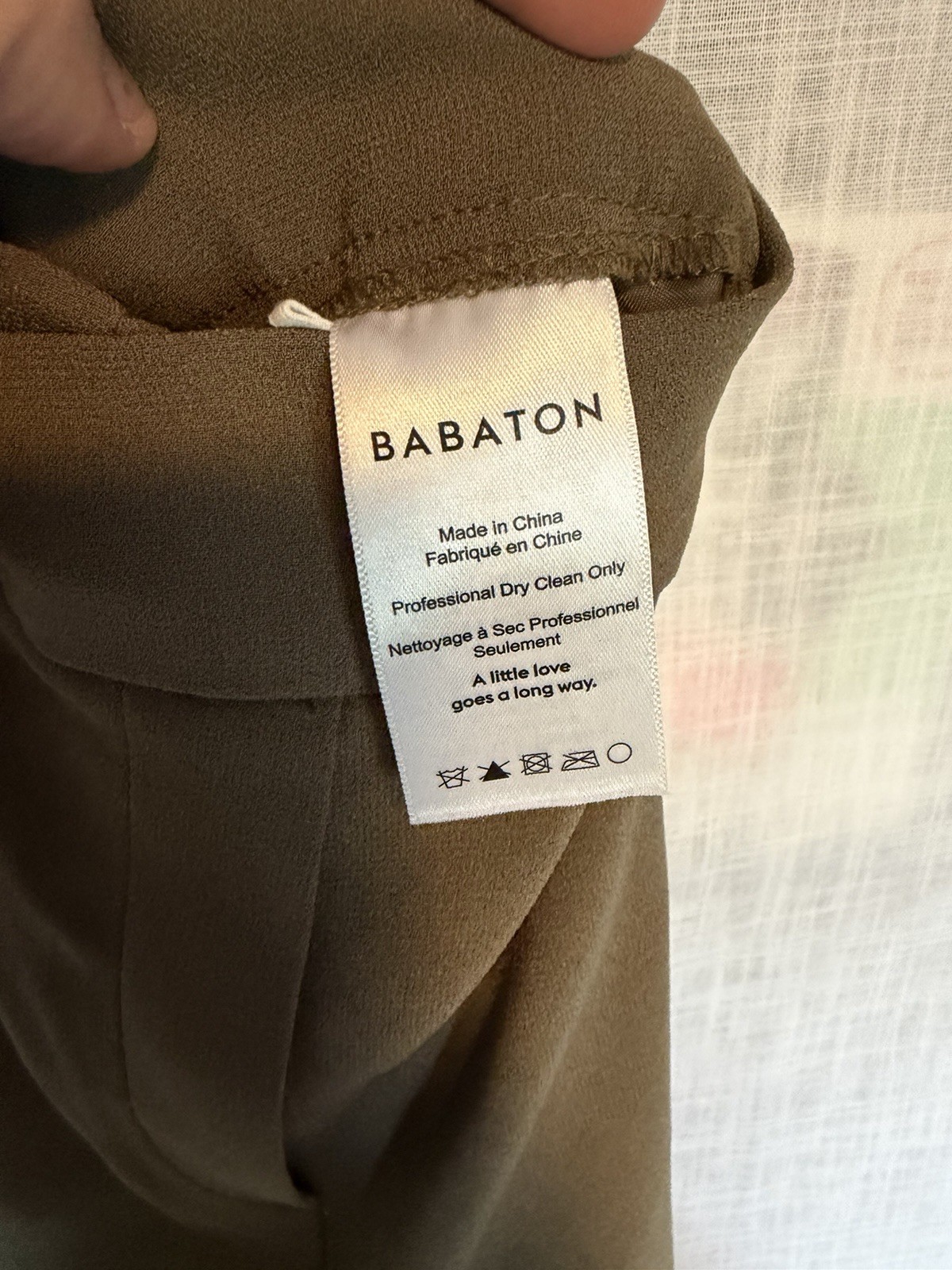 Aritzia Babaton Cohen Pleated Ankle Pants Dark Olive Green Crepe Size 4