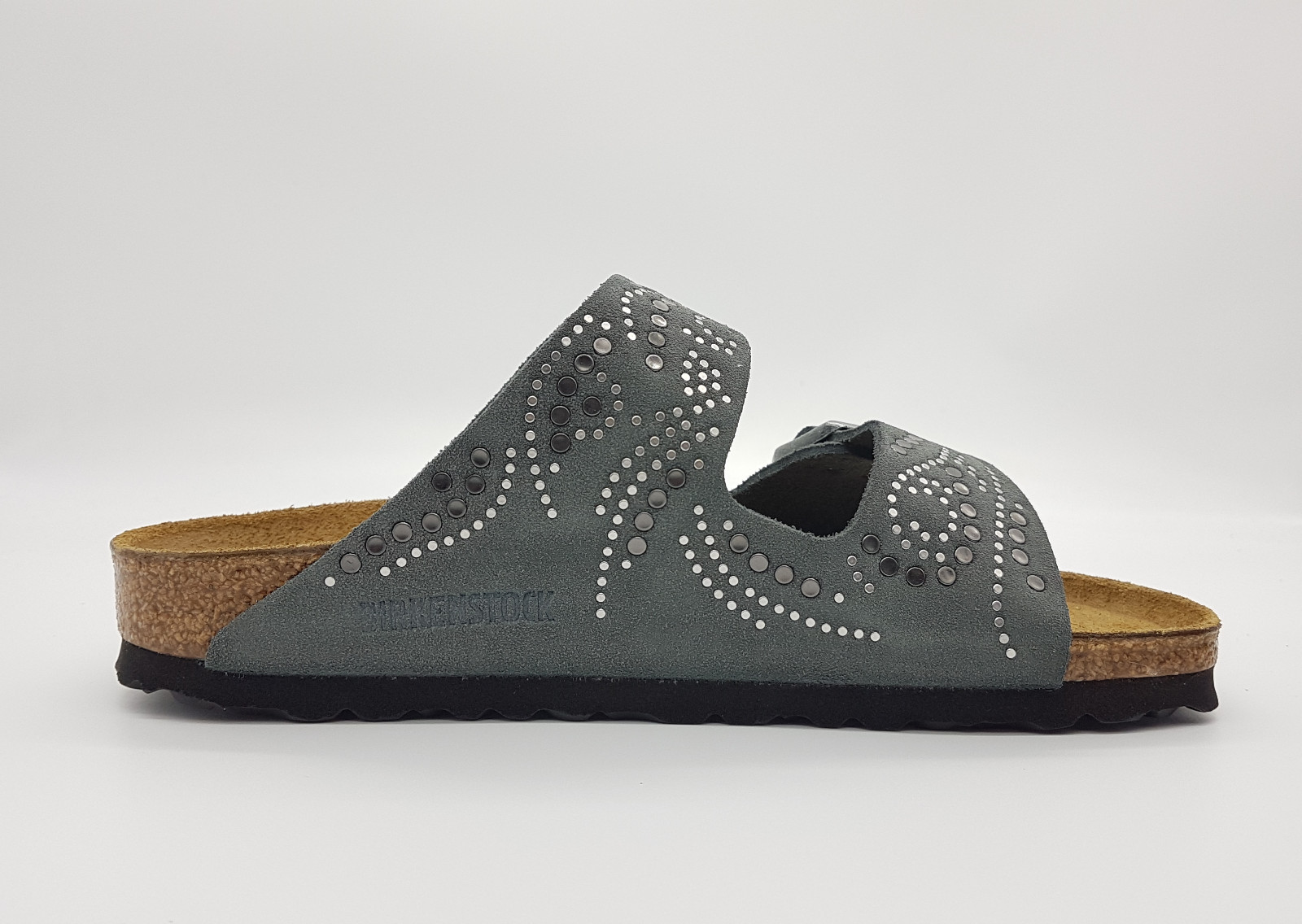 Birkenstock INJECTED RIVETS Suede Leather ARIZONA Gunmetal BNIB 1011314