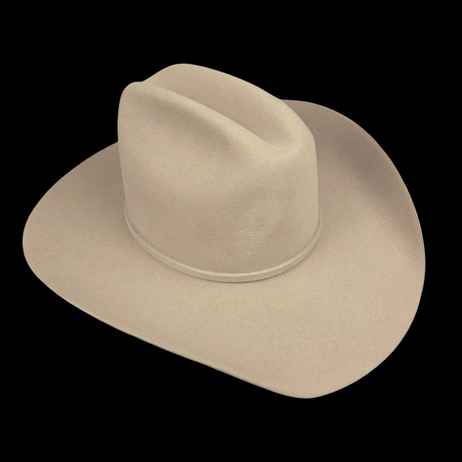 Rodeo King 7X Beaver Felt Cowboy Hat Style 65 Cream Made in USA Size 6-7/8