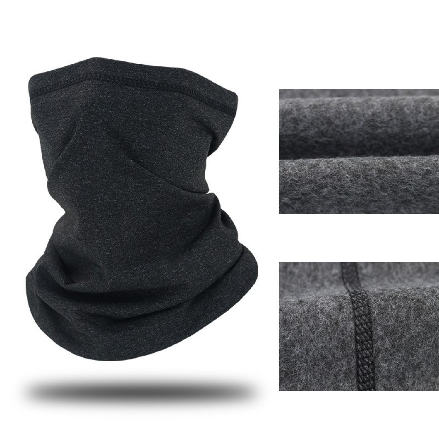 2 Pack Winter Fleece Warmer Windproof Face Mask Scarf Soft Neck Gaiter Bandana