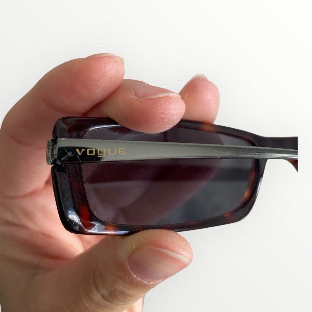 Vintage 1990s Vogue VO-2285 Tortoise Rectangle Sunglasses