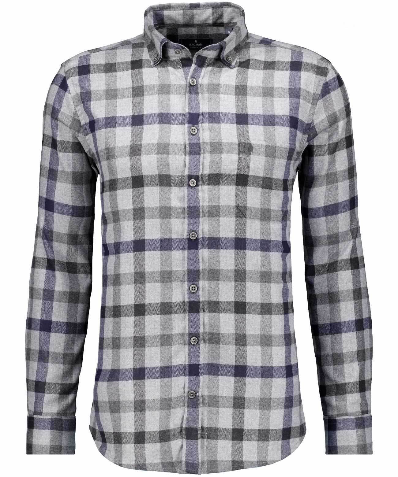 RAGMAN Men’s Ceramica Check Shirt, Button Down Collar NEW