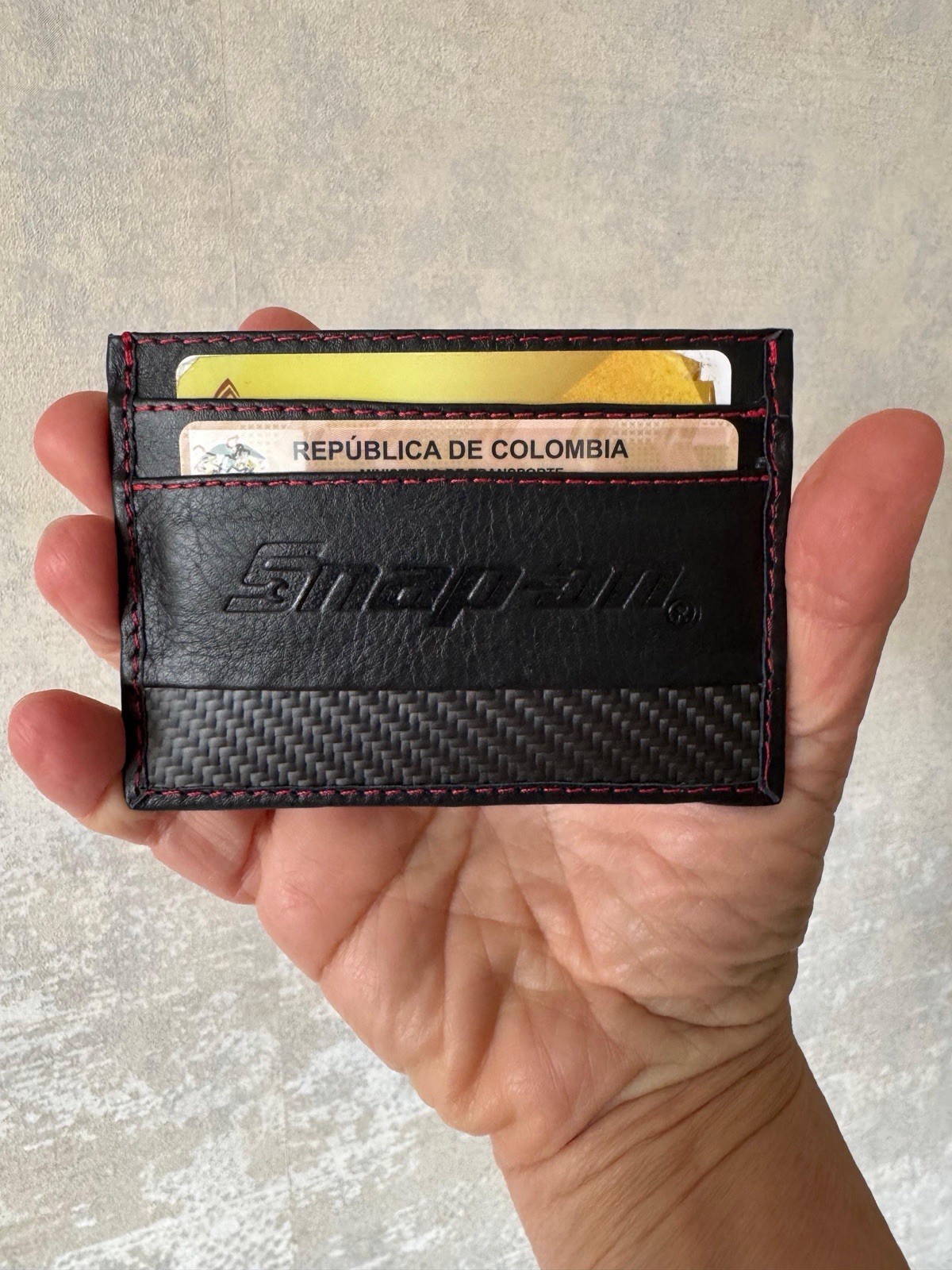 Snap-on Leather Slimline Wallet – RFID Blocking – Full Grain Leather