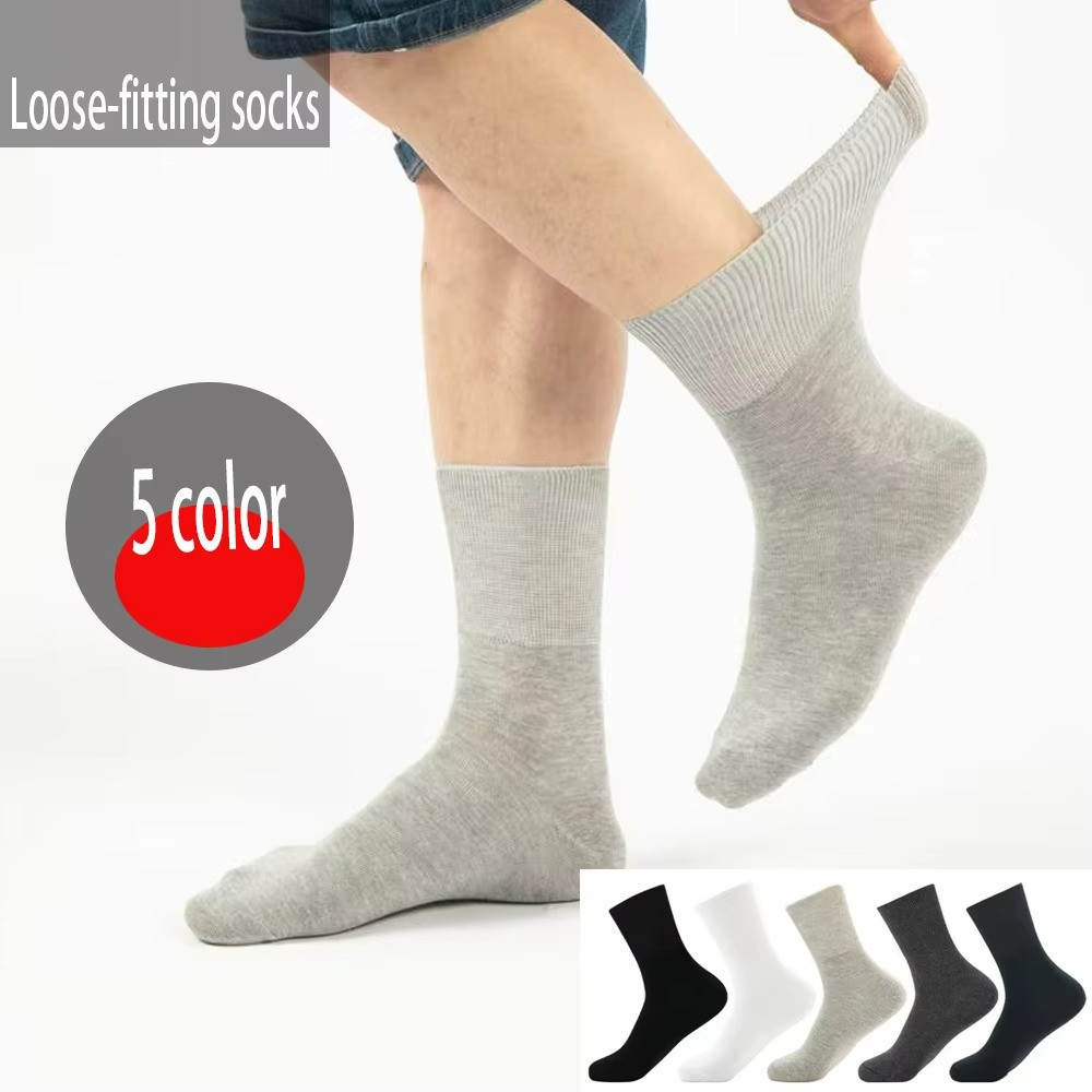 Men’s Diabetic Socks Non-Binding Comfort Breathable Socks For Elders & Fat Feet
