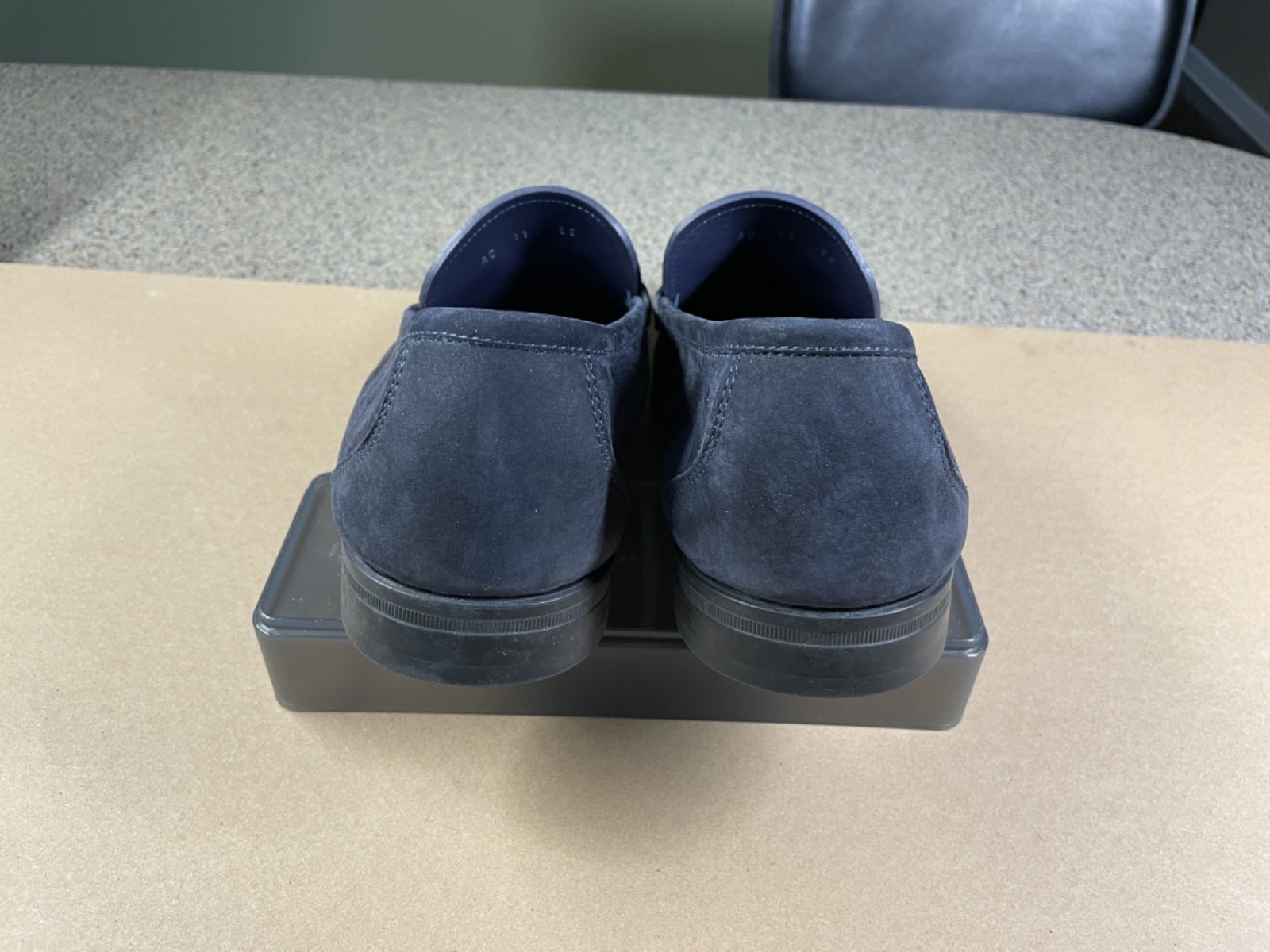 Salvatore Ferragamo Grandioso Double Gancio Bit Loafer Navy Suede Mens 11 EE