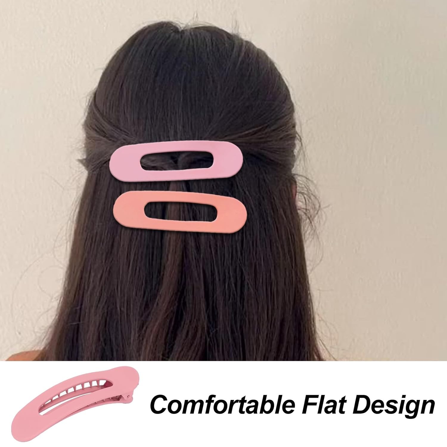 10pc Random Flat Hair Clips French Large Flat Claw Clip for Thick Thin Hair