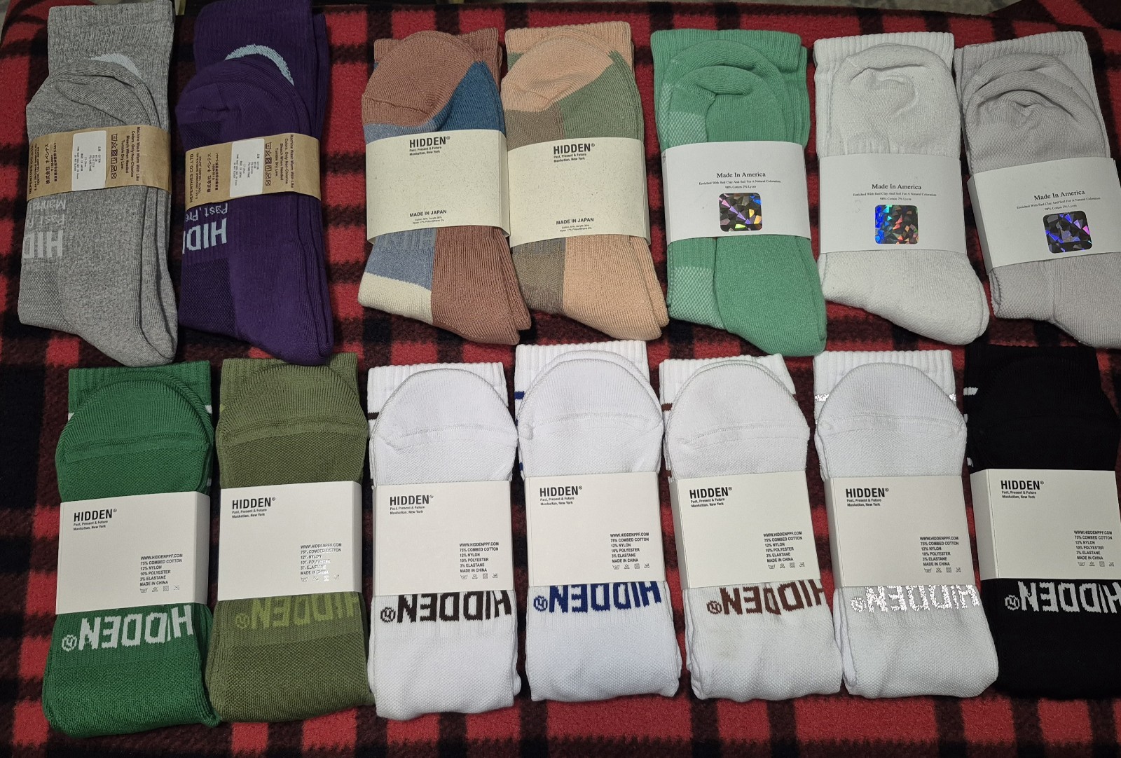 HIDDEN NY SOCKS USA JAPAN NEEDLES BUY 1 OR MORE WITH VOLUME SHIP!