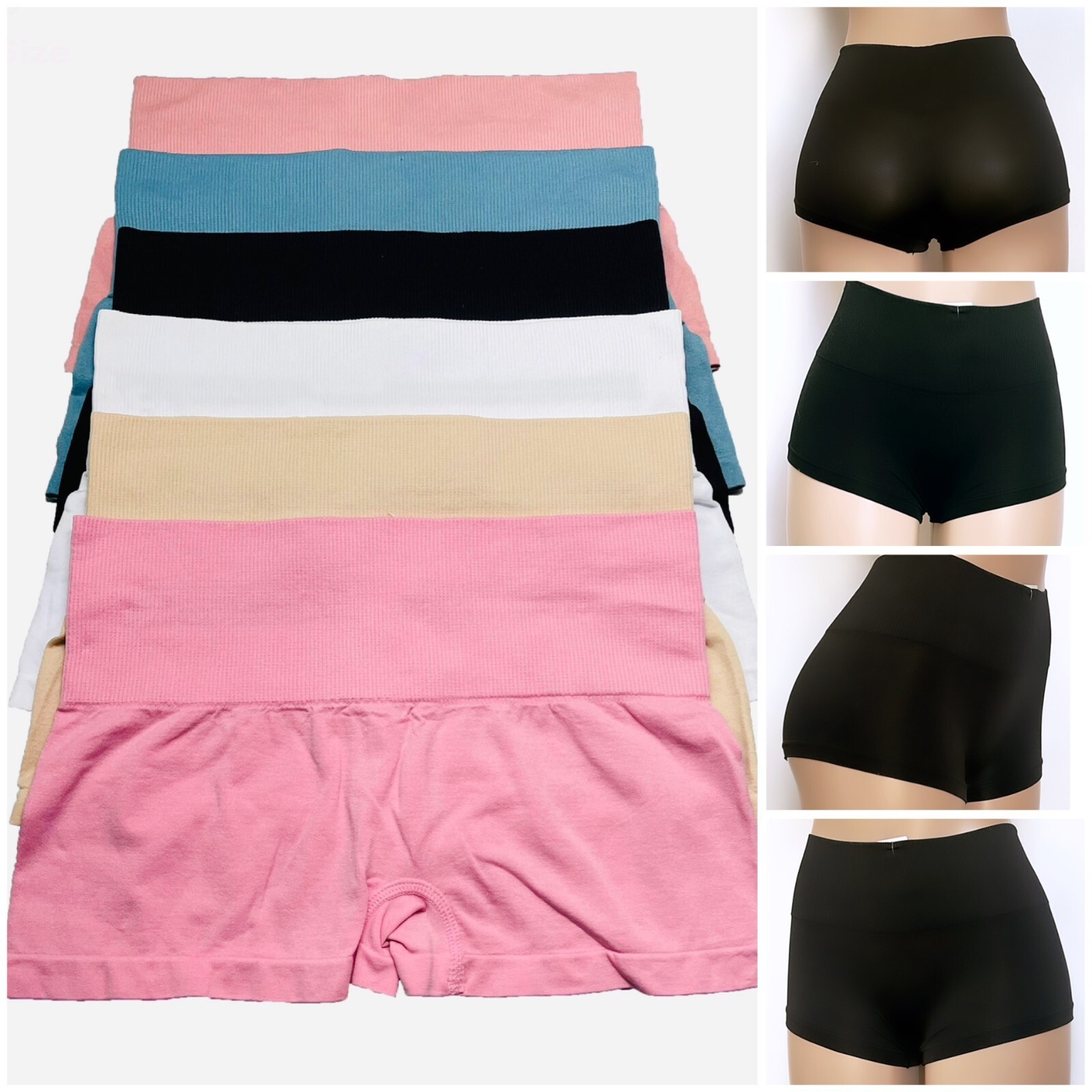 6 pk Shaper Boyshorts Panties Tummy Control Underwear Slimming Shapewear Shorts