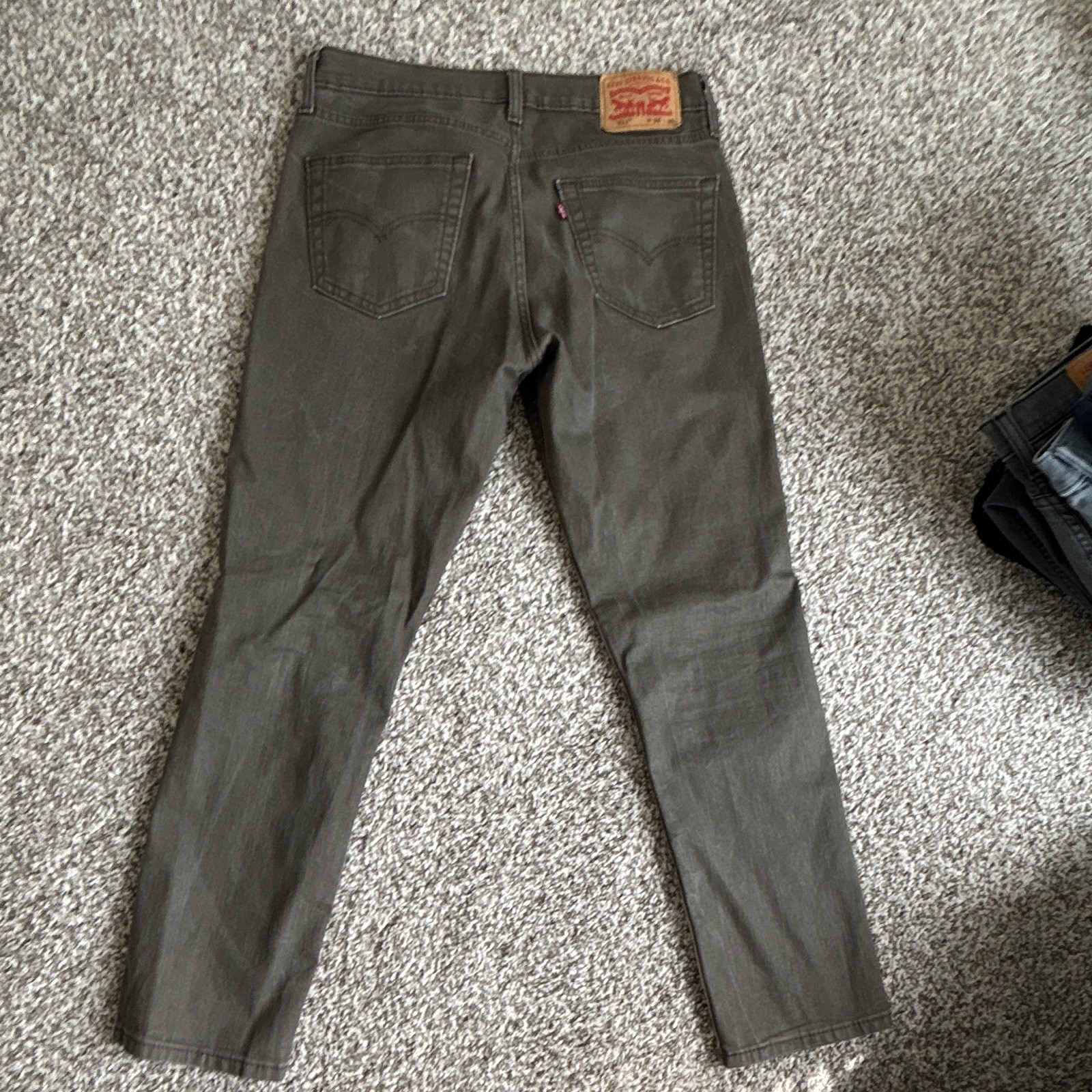 Levi’s Men’s Slim Fit Gray Dark Wash Denim Jeans Low Rise 5-Pocket Zip Fly