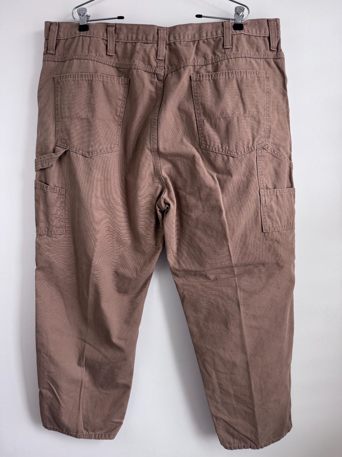 Faded Glory Men’s Cargo Pants 44×30 Desert Camel 100% Cotton Duck Cloth