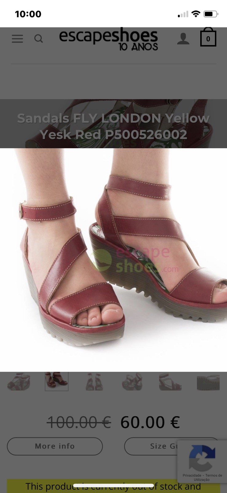 Fly London Yesk Ankle Wrap Sandals EU 40 US 9/9.5 Red Leather Women’s EUC‼️