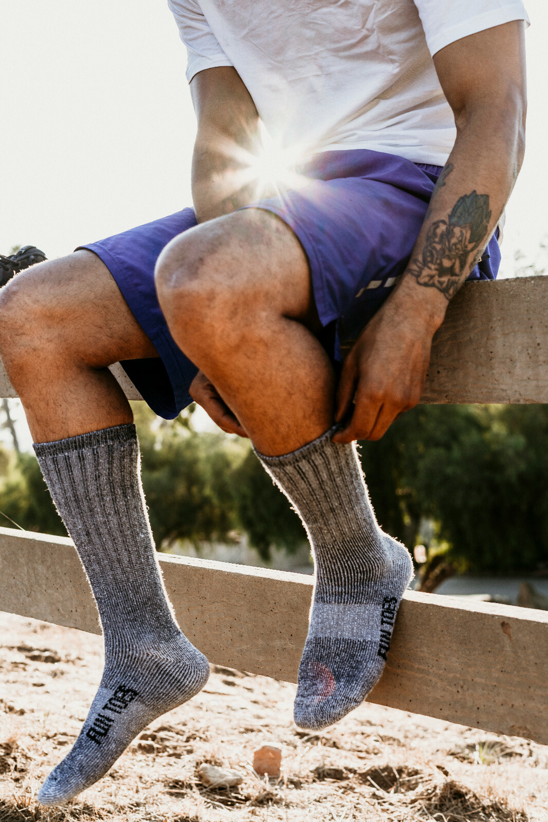FUN TOES Men’s and Kids 70% Merino Wool Crew Socks 4 Pack Midweight Arch Support