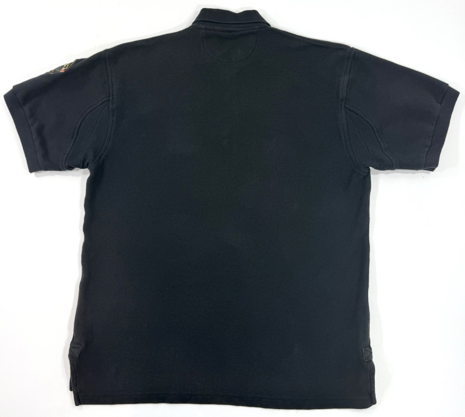 Vtg Willis Geiger Mens Polo Shirt Crest Medium Oversized Heavyweight Hong Kong