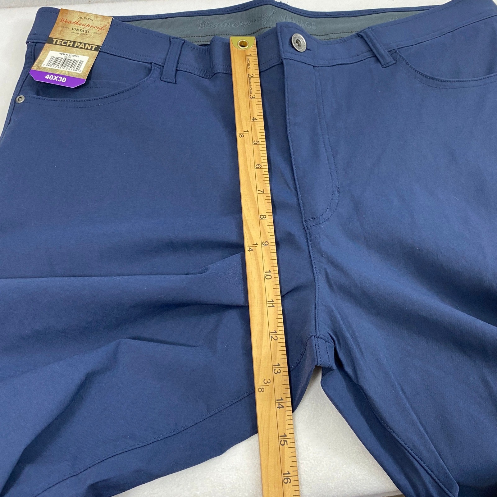 Weatherproof Tech Pant Mens 40×28 Blue Vintage 1720722 Stretch Nylon Outdoor