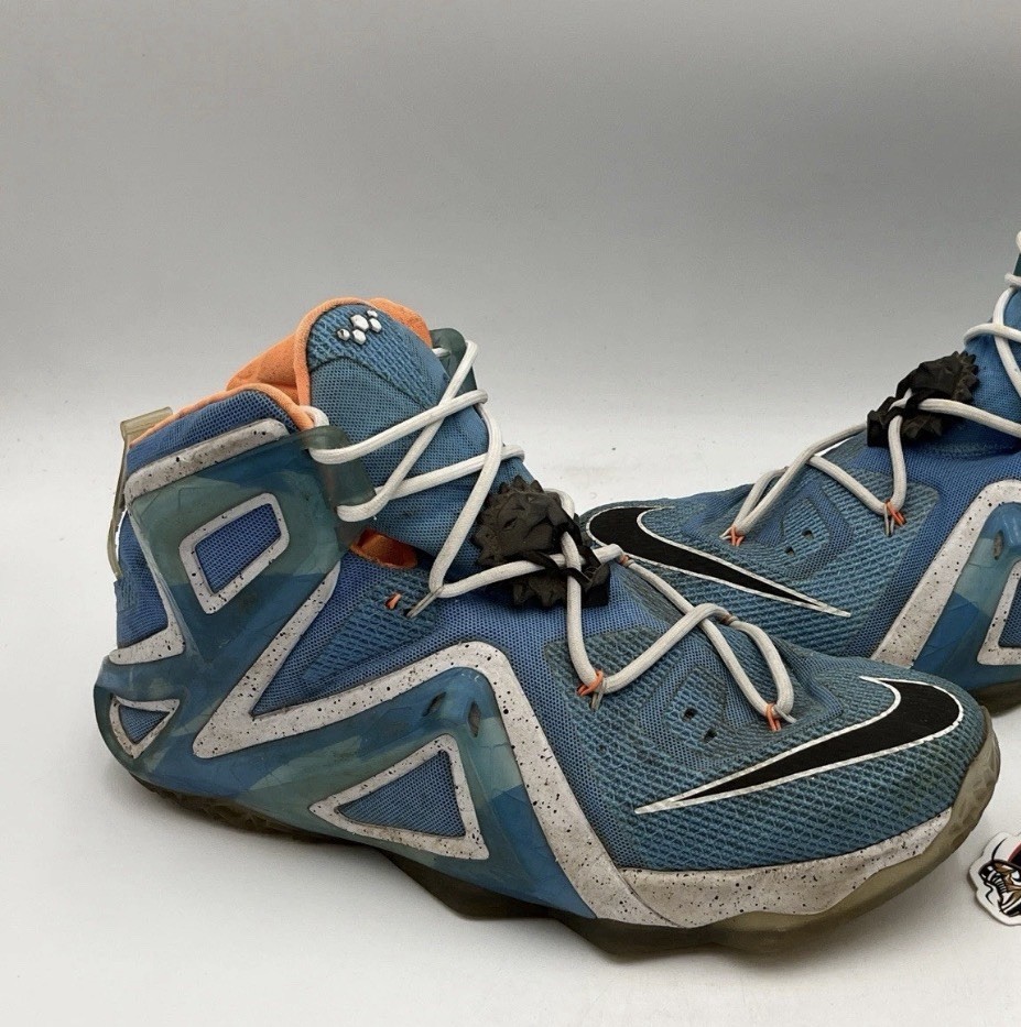 Nike LeBron 12 Elite Elevate 724559-488 Blue Orange White Mens Size – 12