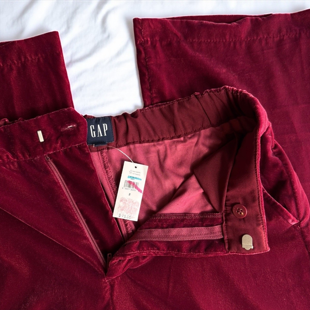 GAP Red Velvet Pants