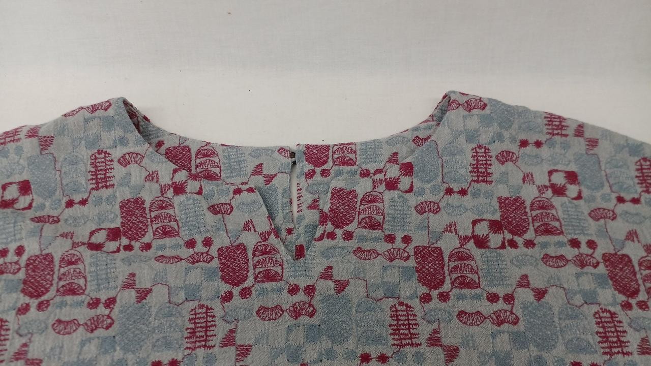 Gungendo Fruit Ice Embroidery Tunic Women’s Vintage Cotton Size Free