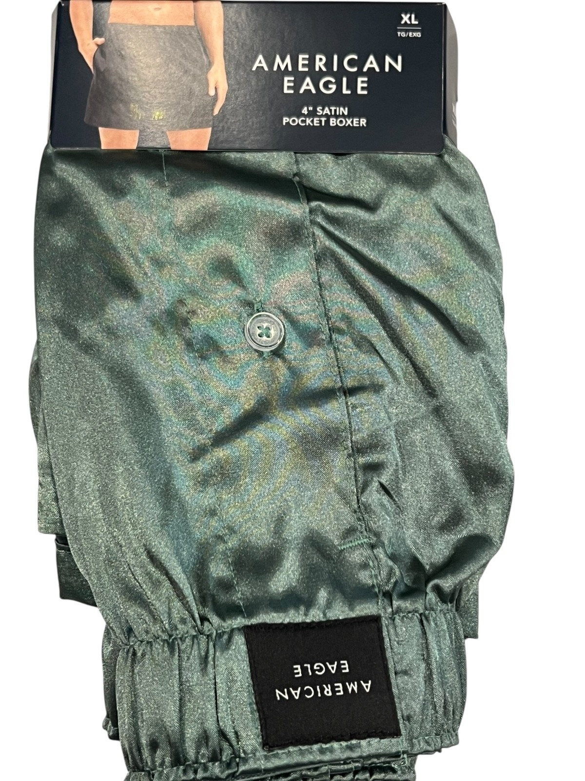 NWT AMERICAN EAGLE Satin Pocket Boxer Sz XS-S-M-XL Green #85