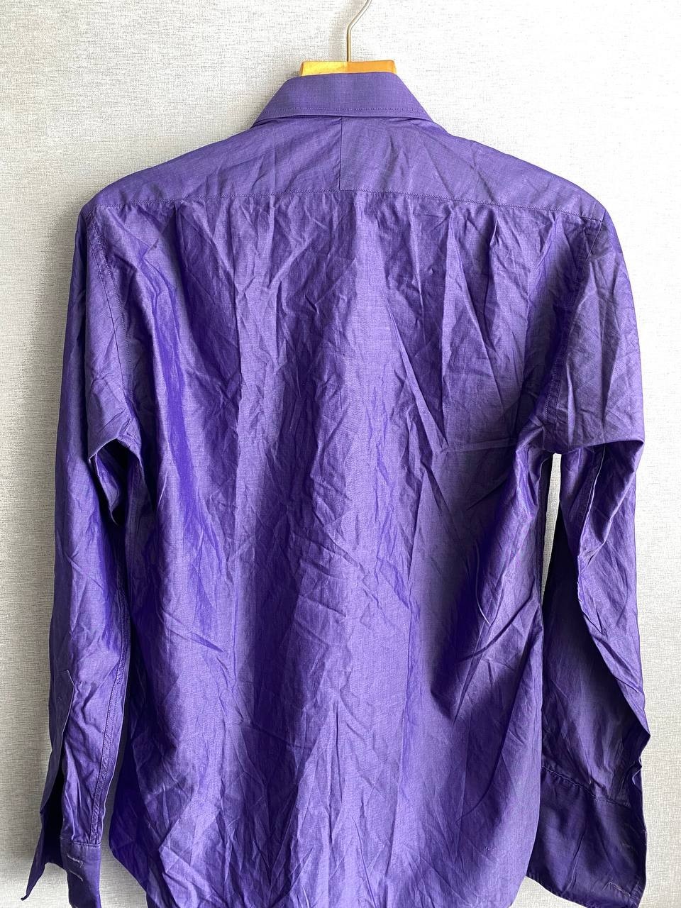 Ozwald Boateng Savile Row Bespoke Couture Dress Shirt Purple French Cuff Men M 1