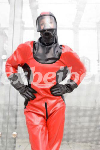 New Latex Catsuit Full Body 100% Rubber Hood Men 0.4mm Cosplay 2019 Size S-XXL